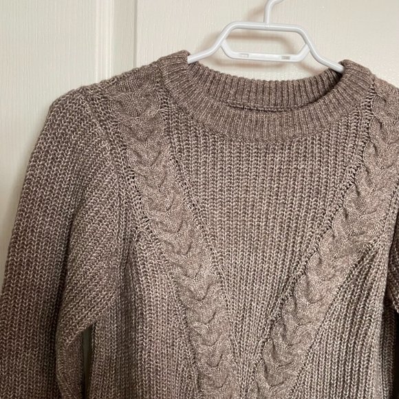 Abercrombie & Fitch Brown Cable Knit Sweater - Picture 2 of 5